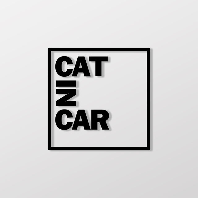 CAT IN CAR/A/車貼、貼紙 SunBrother孫氏兄弟