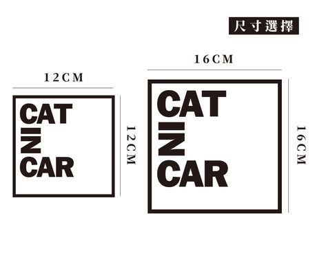 CAT IN CAR/A/車貼、貼紙 SunBrother孫氏兄弟